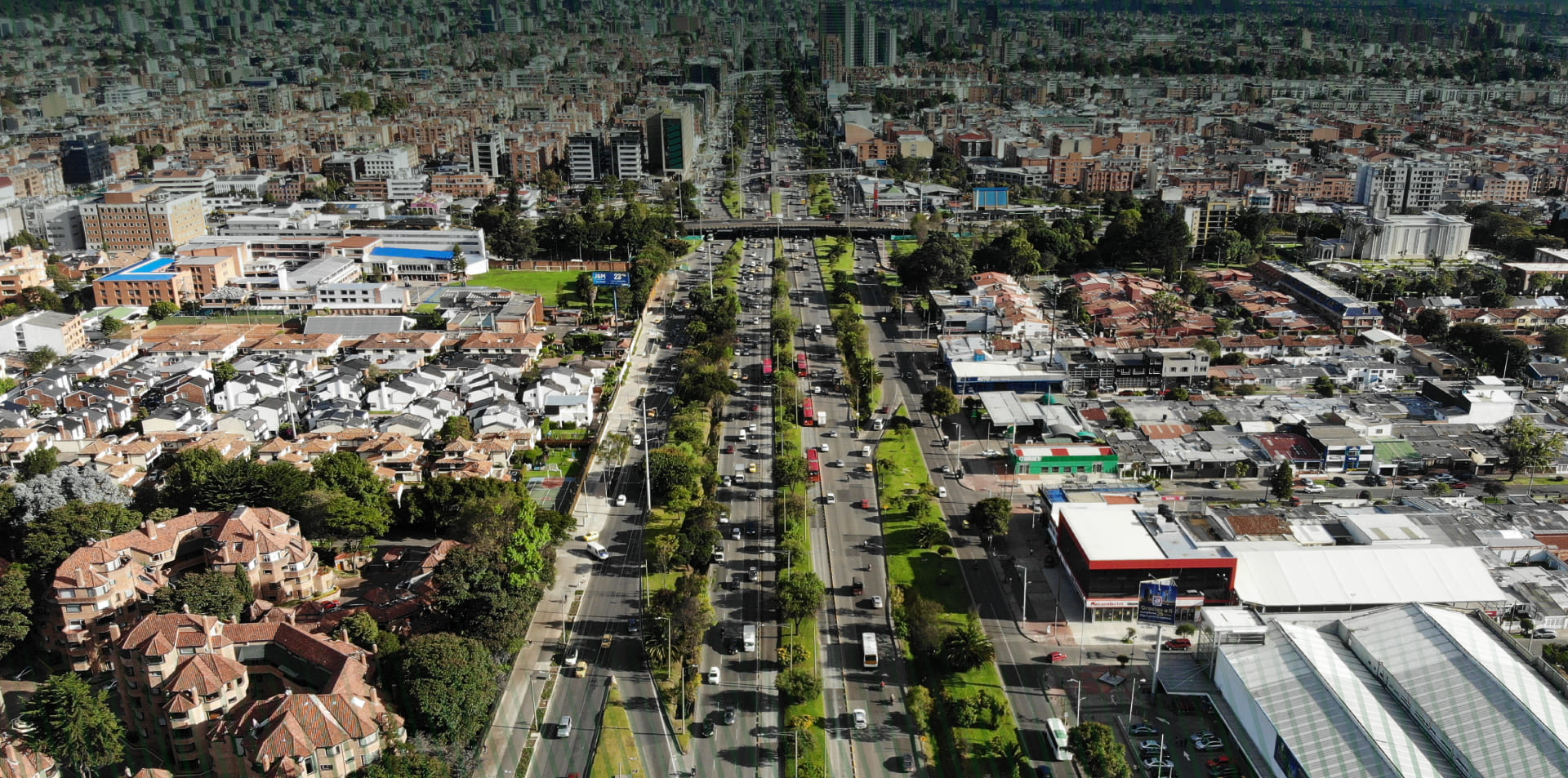 Vista aérea de Bogotá